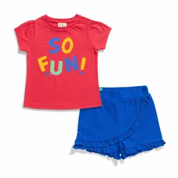 JusCubs Girls Printed Pure Cotton Top With Shorts-image-18