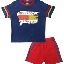 Clothe Funn Boys Printed Pure Cotton T-shirt With Shorts-image-87