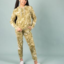 TWEENY MINI Girls Tie and Dye Dyed Hooded Pure Cotton Sweatshirt With Jogger Set-image-63