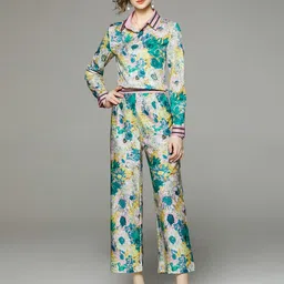 JC Collection Women Printed Shirt with Trousers-image-47