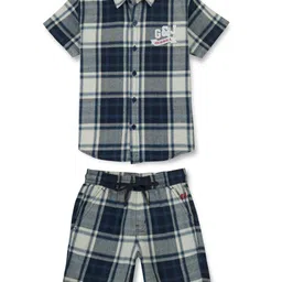Gini and Jony Boys Checked Shirt  With Short-image-28
