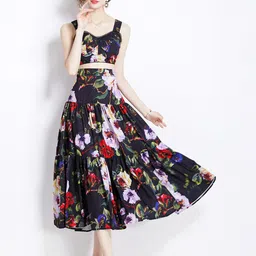 JC Collection Floral Printed Crop Top & Skirt-picture-19