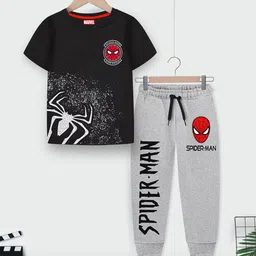 YK Marvel Boys Spider-Man Printed T-shirt With Trousers-image-30