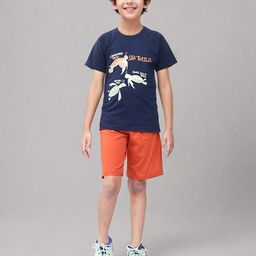 Toonyport Boys Printed Round Neck Pure Cotton T-shirt with Shorts-image-50