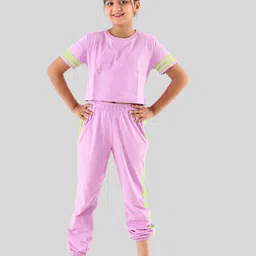 TWEENY MINI Girls Round Neck Pure Cotton Top with Pyjamas-image-13