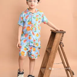 Superminis Boys Printed Shirt with Shorts-image-78
