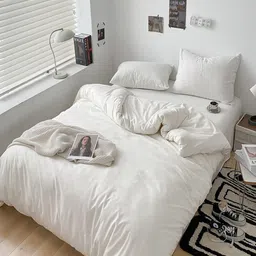 JC HOME White AC Room Bedding Set-image-26