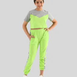 TWEENY MINI Girls Colourblocked Pure Cotton T-shirt with Pyjamas-image-46