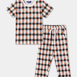 R&B Boys Checked Pure Cotton T-shirt with Lounge Pants-picture-14