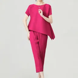 JC Collection Round Neck Top & Flared Trouser Co-Ords-picture-11