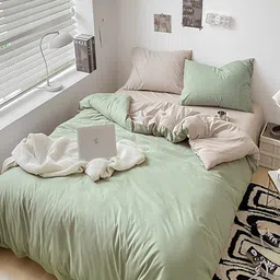 JC HOME Khaki 4 Pieces Bedding Set-51