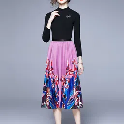 JC Collection Women Printed Top with Skirt-picture-35