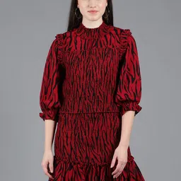 Amagyaa Printed Smocked Top & Skirt-picture-24