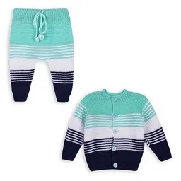 WINDROP SOLUTIONS Kids Striped Round Neck Long Sleeves Pure Wool Shirt with Pyjamas-image-58