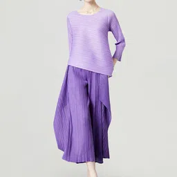 JC Collection Round Neck Top With Trouser Co-Ords Set-picture-29