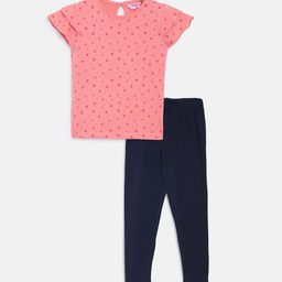 R&B Girls Pink & Black Printed Top with Trousers-picture-48