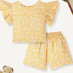 FUNKRAFTS Girls Printed Pure Cotton Top With Shorts-23