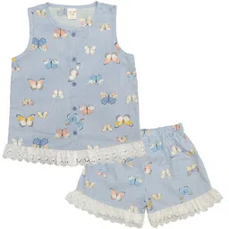 Clothe Funn Girls Printed Top With Shorts-image-3