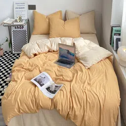 JC HOME Beige Single Bedding Set-image-90