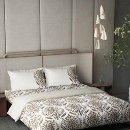 DDecor Off White & Green Printed Cotton Double Queen Bedding Set-picture-40