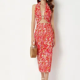 JC Collection Women Red & White Printed Co-ords-image-68