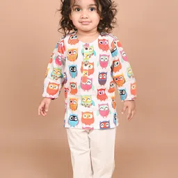 LIL PITAARA Kids Graphic Printed Pure Cotton Night suit-image-98