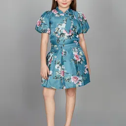 Peppermint Girls Printed Top with Skirt-image-25