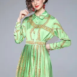 JC Collection Women Green Printed Co-Ords-picture-14