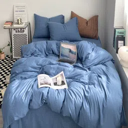 JC HOME Blue Double Extra Large Bedding Set-image-80