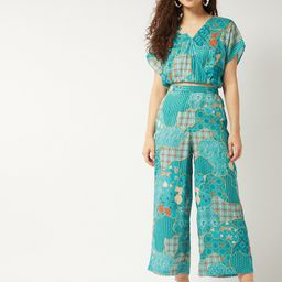 Zima Leto Women Printed Top with Trousers-image-75