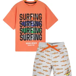 PLUM TREE Boys Printed T-shirt with Shorts-image-53