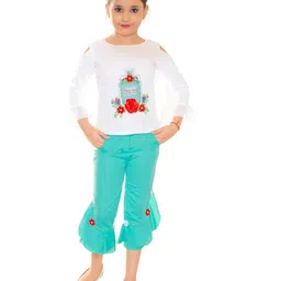 BAESD Girls Printed Top with Capris-image-81