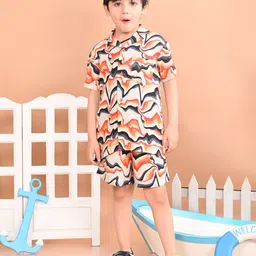 Superminis Boys Printed Shirt with Shorts-55