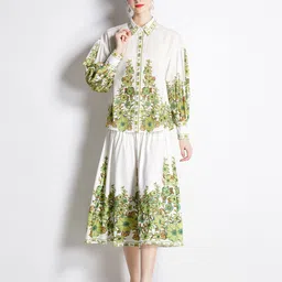 JC Collection Women Printed Shirt with Skirt-image-52