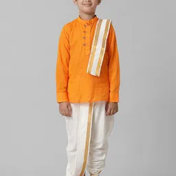 Ramraj Boys Ethnic Shirt and Dhoti With Angavastram-picture-35