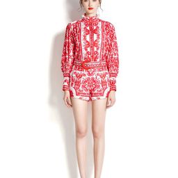 JC Collection Printed Shirt with Shorts-picture-37