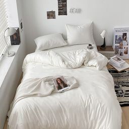 JC HOME White AC Room Double Queen Bedding Set-image-28