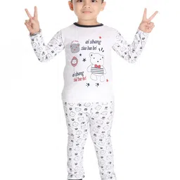 BAESD Boys Graphic Printed Round Neck T-shirt With Trousers-image-20