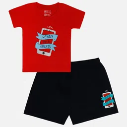 Bodycare Kids Girls Typography Printed T-shirt with Shorts-image-99