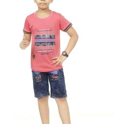 BAESD Boys Typography Printed T-Shirt With Trousers-18