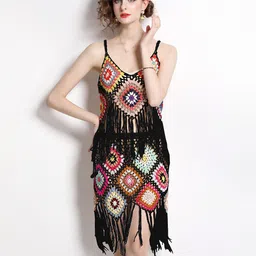 JC Collection Self Design Sleeveless Top with Skirt Co-Ords-picture-47