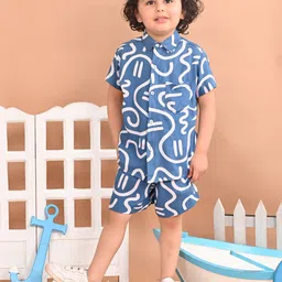 Superminis Boys Printed Shirt with Shorts-image-94