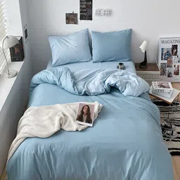 JC HOME Blue 4 Pieces Bedding Set-image-60