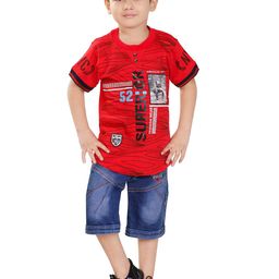 BAESD Boys Graphic Printed T-shirt With Trousers-22