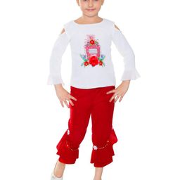 BAESD Girls Printed Top With Capris-image-29