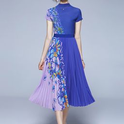 JC Collection Women Blue & Purple Floral Printed Co-Ords-picture-20