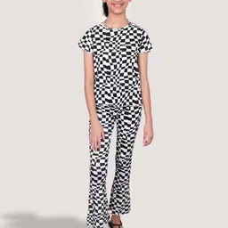Googo Gaaga Girls Printed Pure Cotton T-shirt with Trousers-image-97