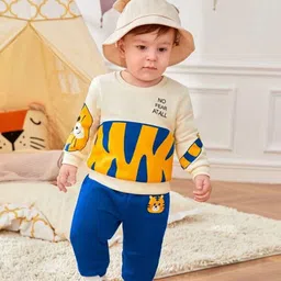 Googo Gaaga Boys Printed Pure Cotton Sweatshirt with Trousers-image-52