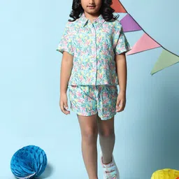 Biba Girls Printed Shirt with Shorts-picture-3