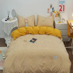 JC HOME Yellow Bedding Set-image-7